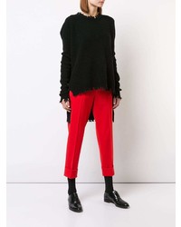 Черный свободный свитер от Uma Wang