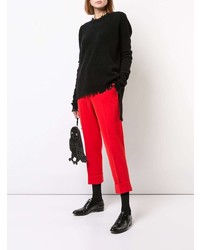 Черный свободный свитер от Uma Wang