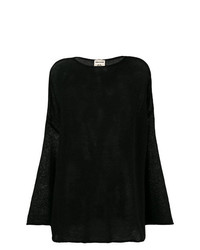 Черный свободный свитер от Semicouture