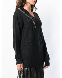 Черный свободный свитер от Christopher Kane