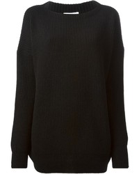Черный свободный свитер от Tomas Maier