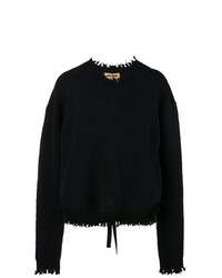 Черный свободный свитер от Uma Wang