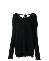 Черный свободный свитер от Uma Wang
