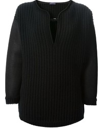 Черный свободный свитер от Ungaro