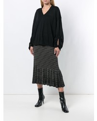 Черный свободный свитер от Nude