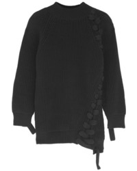 Черный свободный свитер от Victoria Beckham