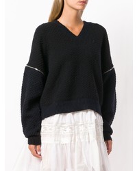 Черный свободный свитер от Givenchy