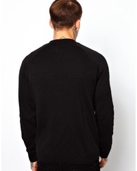 Мужской черный стеганый бомбер от Asos