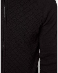 Мужской черный стеганый бомбер от Asos