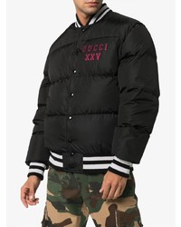 Мужской черный стеганый бомбер от Gucci
