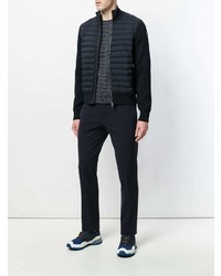 Мужской черный стеганый бомбер от Moncler