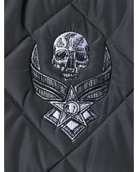 Мужской черный стеганый бомбер от Just Cavalli