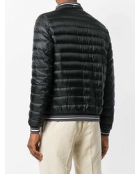 Мужской черный стеганый бомбер от Herno