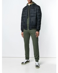 Мужской черный стеганый бомбер от Z Zegna