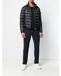 Мужской черный стеганый бомбер от Moncler
