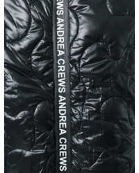 Мужской черный стеганый бомбер от Andrea Crews