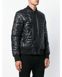 Мужской черный стеганый бомбер от Diesel