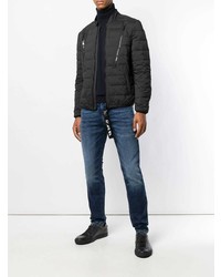 Мужской черный стеганый бомбер от Diesel