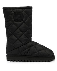 Мужской черный стеганый зимние ботинки от Dolce & Gabbana
