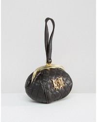 Черный стеганый клатч от Love Moschino