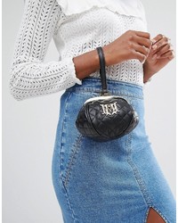 Черный стеганый клатч от Love Moschino