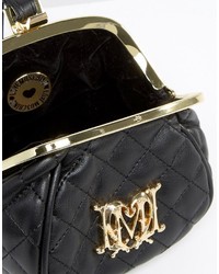 Черный стеганый клатч от Love Moschino