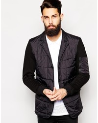 Мужской черный стеганый пиджак от Asos