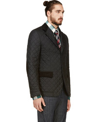 Мужской черный стеганый пиджак от Junya Watanabe