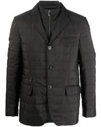 Мужской черный стеганый пиджак от Corneliani
