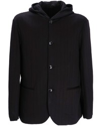 Мужской черный стеганый пиджак от Emporio Armani