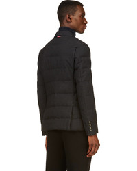Мужской черный стеганый пиджак от Moncler