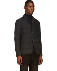 Мужской черный стеганый пиджак от Moncler