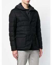 Мужской черный стеганый пиджак от Moncler