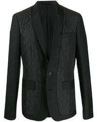 Мужской черный стеганый пиджак от Les Hommes