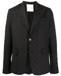 Мужской черный стеганый пиджак от Marco De Vincenzo