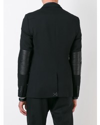 Мужской черный стеганый пиджак от Les Hommes