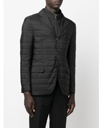 Мужской черный стеганый пиджак от Corneliani