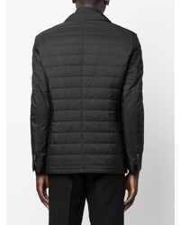 Мужской черный стеганый пиджак от Corneliani