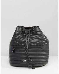 Женский черный стеганый рюкзак от Armani Jeans