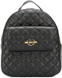 Женский черный стеганый рюкзак от Love Moschino