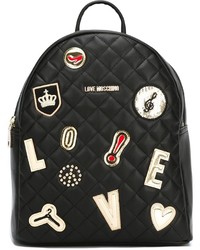 Женский черный стеганый рюкзак от Love Moschino
