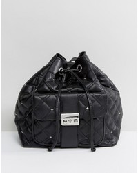 Женский черный стеганый рюкзак от Mango