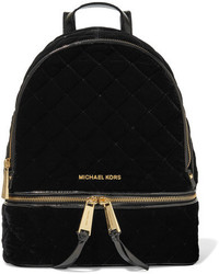 Женский черный стеганый рюкзак от MICHAEL Michael Kors
