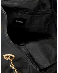 Женский черный стеганый рюкзак от Asos