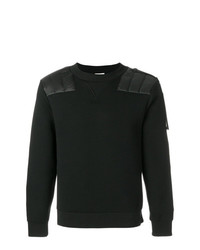 Мужской черный стеганый свитер с круглым вырезом от Moncler