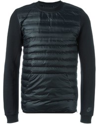 Мужской черный стеганый свитер с круглым вырезом от Nike