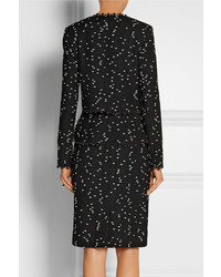 Женский черный твидовый жакет от Oscar de la Renta