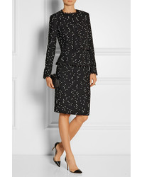 Женский черный твидовый жакет от Oscar de la Renta