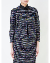 Женский черный твидовый жакет от Coohem