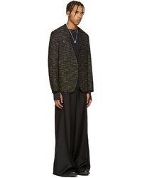 Мужской черный твидовый пиджак от Maison Margiela